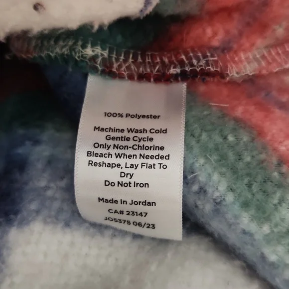 TALBOTS Ultra Plush Sherpa Fleece Shawl Zip Pullover - Plaid 🎈♣️ - Picture 9 of 9